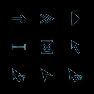 Arrows , directions , pointer , arrow , eps icons set vector Stock Illustration