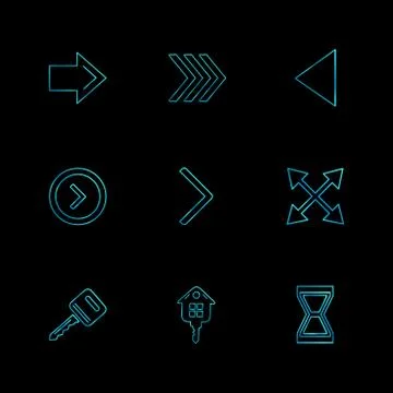 Arrows , directions , pointer , arrow , eps icons set vector Illustrazione stock