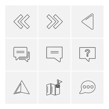 Arrows , directions , pointer , arrow , eps icons set vector Stock Illustration