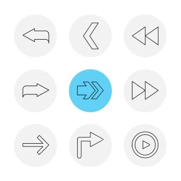 Arrows , directions , pointer , arrow , eps icons set vector イラスト素材