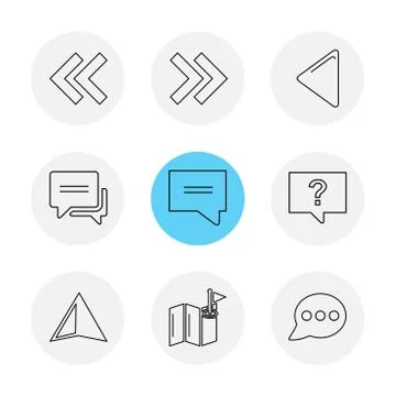 Arrows , directions , pointer , arrow , eps icons set vector Stock Illustration