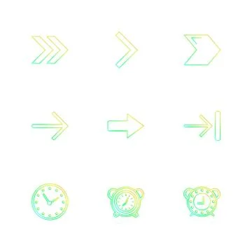 Arrows , directions , pointer , arrow , eps icons set vector Illustrazione stock
