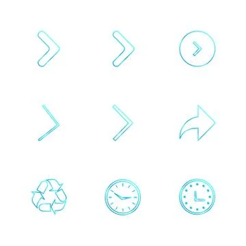 Arrows , directions , pointer , arrow , eps icons set vector Illustrazione stock