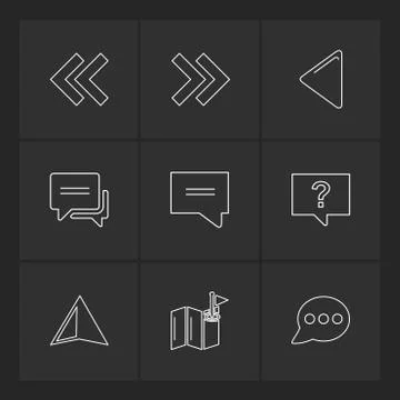 Arrows , directions , pointer , arrow , eps icons set vector Stock Illustration