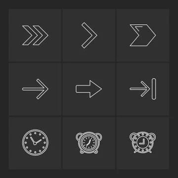 Arrows , directions , pointer , arrow , eps icons set vector Stock Illustration