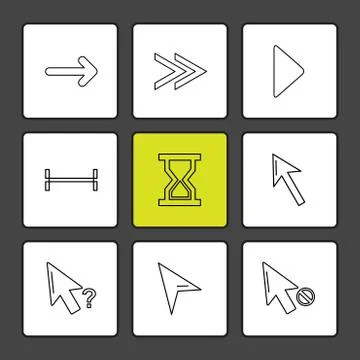 Arrows , directions , pointer , arrow , eps icons set vector Illustrazione stock