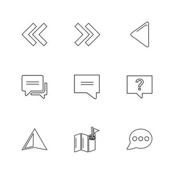 Arrows , directions , pointer , arrow , eps icons set vector Stock Illustration