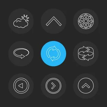 Arrows , directions , pointer , arrow , user interface , pointer , eps icons  Stock Illustration