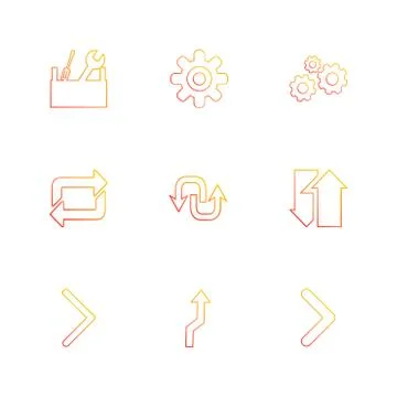 Arrows , directions , pointer , arrow , user interface , pointer , eps icons  Illustrazione stock