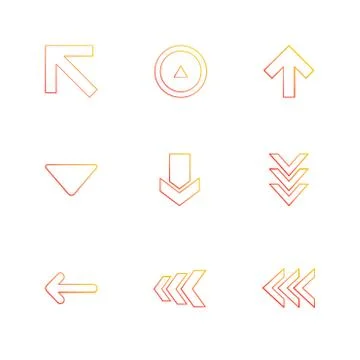 Arrows , directions , pointer , arrow , user interface , pointer , eps icons  Illustrazione stock