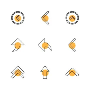 Arrows , directions , pointer , arrow , user interface , pointer , eps icons  Stock Illustration