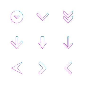 Arrows , directions , pointer , arrow , user interface , pointer , eps icons  Illustrazione stock