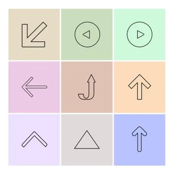 Arrows , directions , pointer , arrow , user interface , pointer , eps icons  Stock Illustration