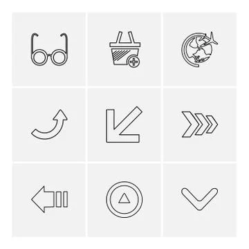 Arrows , directions , pointer , arrow , user interface , arrow , eps icons se Stock Illustration