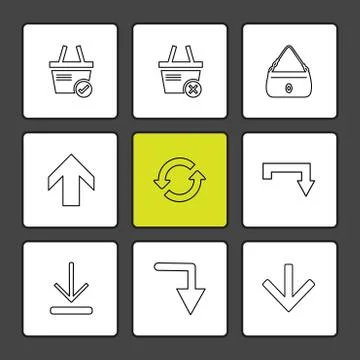 Arrows , directions , pointer , arrow , user interface , arrow , eps icons se Stock Illustration