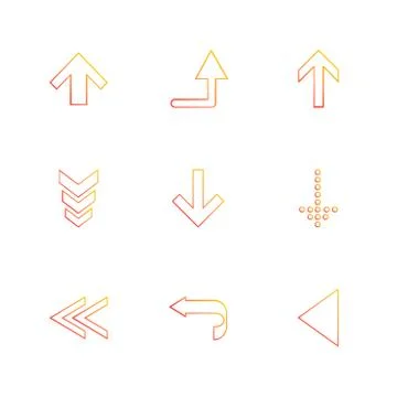 Arrows , directions , pointer , arrow , user interface , pointer , eps icons  Stock Illustration
