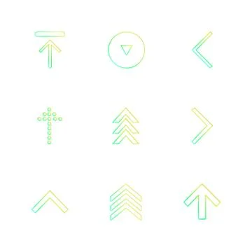 Arrows , directions , pointer , arrow , user interface , pointer , eps icons  Stock Illustration