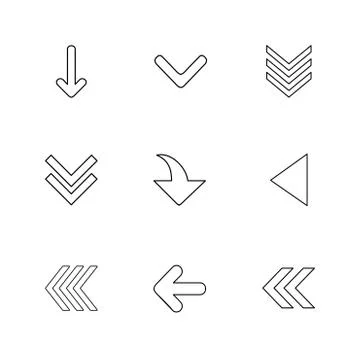 Arrows , directions , pointer , arrow , user interface , pointer , eps icons  Stock Illustration