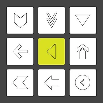 Arrows , directions , pointer , arrow , user interface , pointer , eps icons  Illustrazione stock