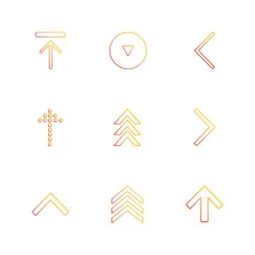 Arrows , directions , pointer , arrow , user interface , pointer , eps icons  Stock Illustration