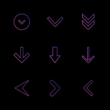 Arrows , directions , pointer , arrow , user interface , pointer , eps icons  Illustrazione stock