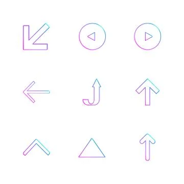 Arrows , directions , pointer , arrow , user interface , pointer , eps icons  Stockillustratie