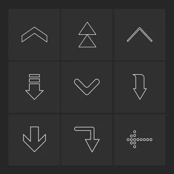 Arrows , directions , pointer , arrow , user interface , pointer , eps icons  Stockillustratie