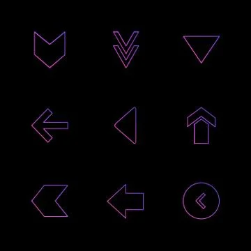 Arrows , directions , pointer , arrow , user interface , pointer , eps icons  Stock Illustration