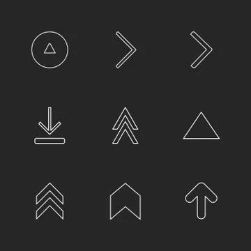 Arrows , directions , pointer , arrow , user interface , pointer , eps icons  Stock Illustration