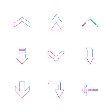 Arrows , directions , pointer , arrow , user interface , pointer , eps icons  Illustrazione stock