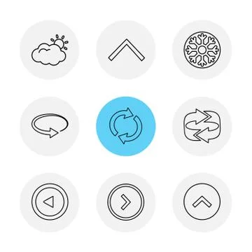 Arrows , directions , pointer , arrow , user interface , pointer , eps icons  Illustrazione stock