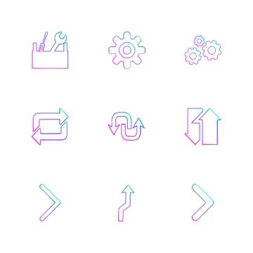 Arrows , directions , pointer , arrow , user interface , pointer , eps icons  Illustrazione stock
