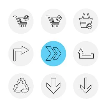 Arrows , directions , pointer , arrow , user interface , arrow , eps icons se 스톡 일러스트