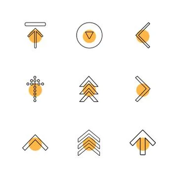 Arrows , directions , pointer , arrow , user interface , pointer , eps icons  Stock Illustration