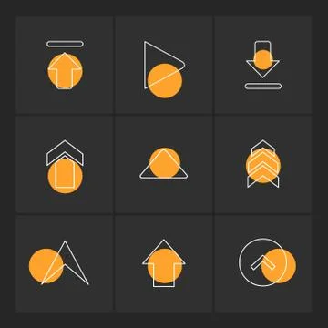 Arrows , directions , pointer , arrow , user interface , pointer , eps icons  Stock Illustration