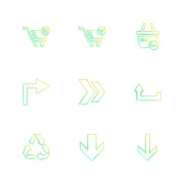 Arrows , directions , pointer , arrow , user interface , arrow , eps icons se Illustrazione stock