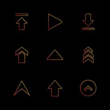 Arrows , directions , pointer , arrow , user interface , pointer , eps icons  Stock Illustration