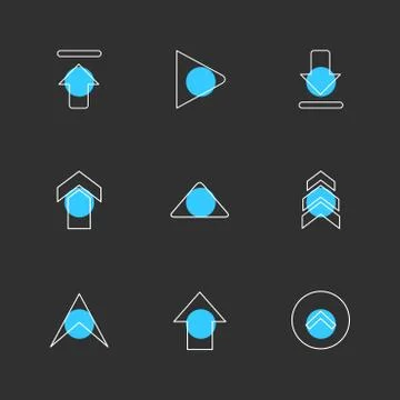 Arrows , directions , pointer , arrow , user interface , pointer , eps icons  Stockillustratie