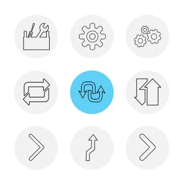 Arrows , directions , pointer , arrow , user interface , pointer , eps icons  Stockillustratie