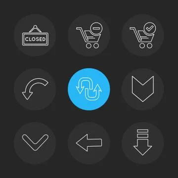 Arrows , directions , pointer , arrow , user interface , arrow , eps icons se Stock Illustration
