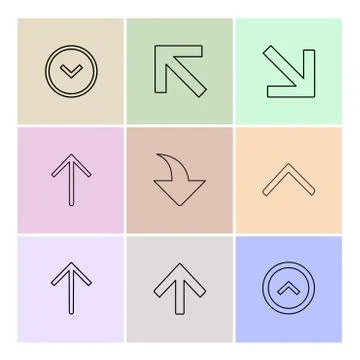 Arrows , directions , pointer , arrow , user interface , pointer , eps icons  Stockillustratie