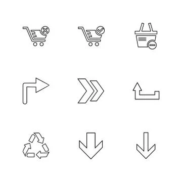 Arrows , directions , pointer , arrow , user interface , arrow , eps icons se Illustrazione stock