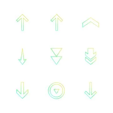 Arrows , directions , pointer , arrow , user interface , pointer , eps icons  Illustrazione stock