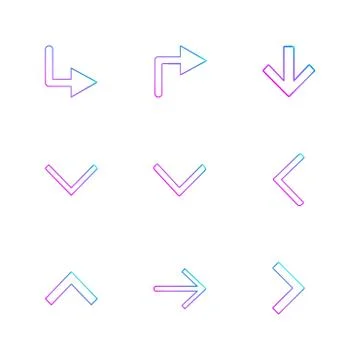 Arrows , directions , pointer , arrow , user interface , pointer , eps icons  Stock Illustration