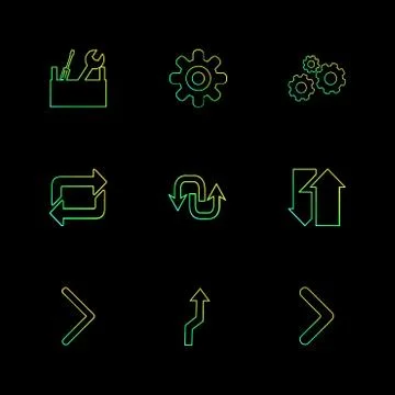 Arrows , directions , pointer , arrow , user interface , pointer , eps icons  Stock Illustration