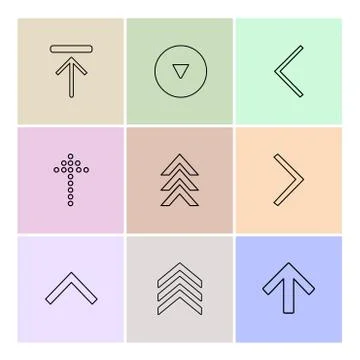 Arrows , directions , pointer , arrow , user interface , pointer , eps icons  Stock Illustration