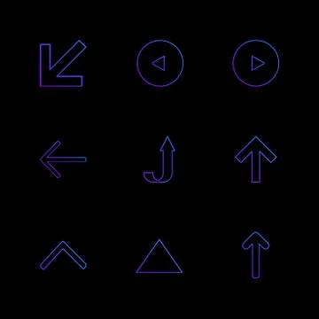 Arrows , directions , pointer , arrow , user interface , pointer , eps icons  Stock Illustration