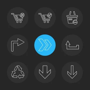 Arrows , directions , pointer , arrow , user interface , arrow , eps icons se Illustrazione stock