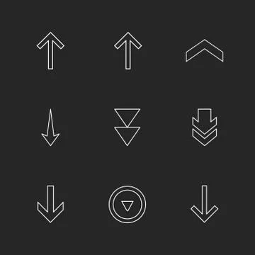 Arrows , directions , pointer , arrow , user interface , pointer , eps icons  Illustrazione stock