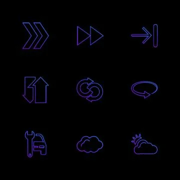 Arrows , directions , pointer , arrow , user interface , arrow , eps icons se Illustrazione stock
